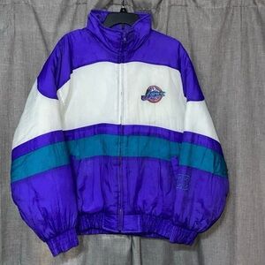 1990’s Vintage Utah Jazz Locker Line Puffer Jacket